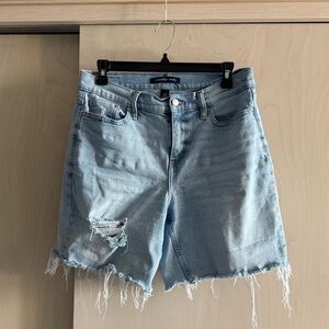Calvin Klein Jeans Light Wash Distressed High Rise Denim Shorts Size 29P